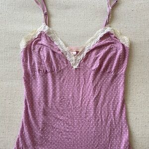 Victoria’s Secret Light Purple Polka-dor cami lace Size: M
